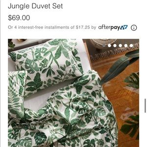 Urban Outfitters Jungle duvet cover